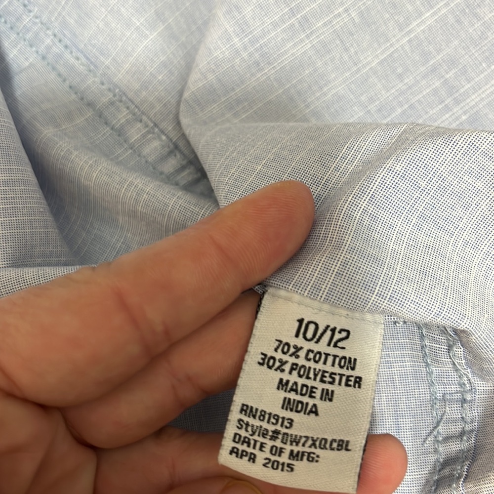Paper Denim and Cloth Girls Button Down Adjustable Sleeve Collared Size 10/12 - Picture 12 of 16